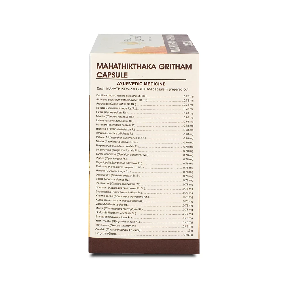 Kerala Ayurveda Mahathikthaka Gritham Capsule, 100 Tablets-2.webp